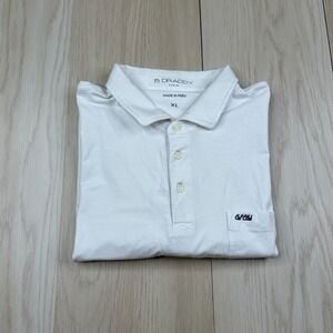 B.Draddy Polo Shirt Mens Golf Stretch Cal Club Pima Cotton White Mens Size XL